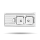 سینک پرنیان استیل مدل سینک PS2201 توکار