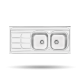 سینک پرنیان استیل مدل سینک PS2109 روکار
